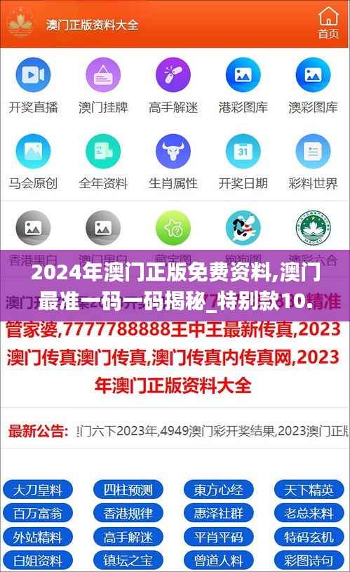 2024年澳门正版免费资料,澳门最准一码一码揭秘_特别款10.659