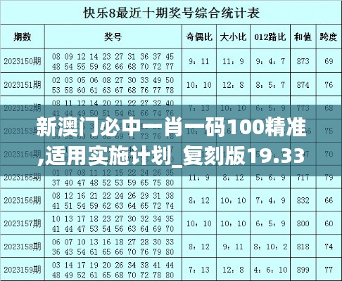 新澳门必中一肖一码100精准,适用实施计划_复刻版19.333