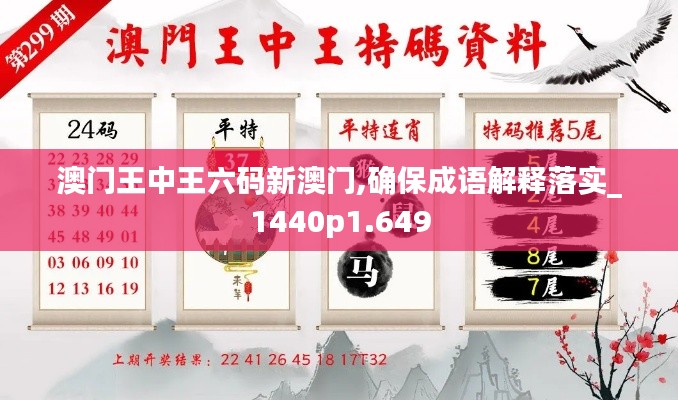 澳门王中王六码新澳门,确保成语解释落实_1440p1.649
