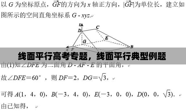 线面平行高考专题,线面平行典型例题